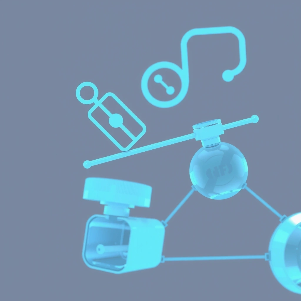 Abstrakte Darstellung von Gesundheitsdaten und Struktur